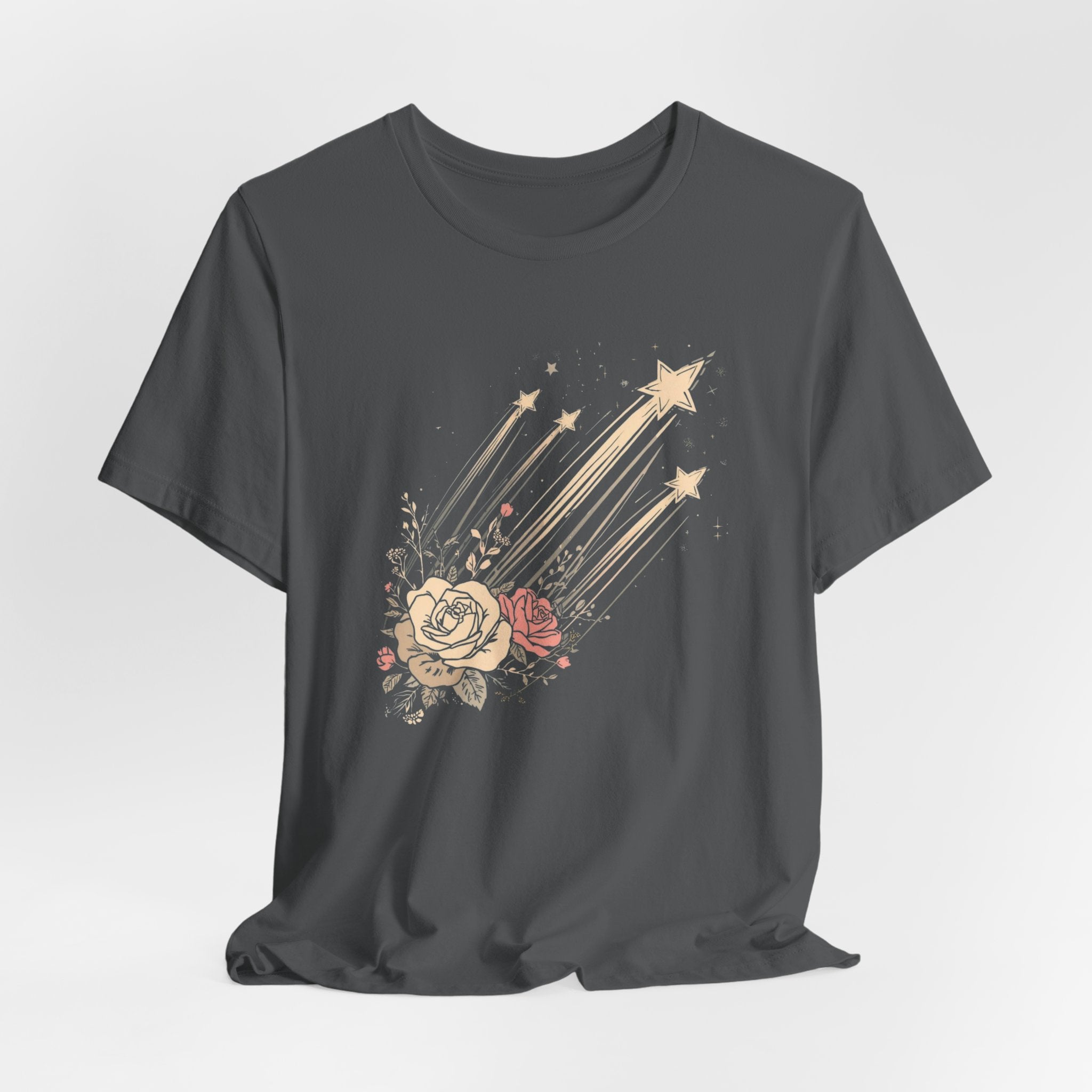 Shooting Stars & Roses Celestial Graphic T-Shirt