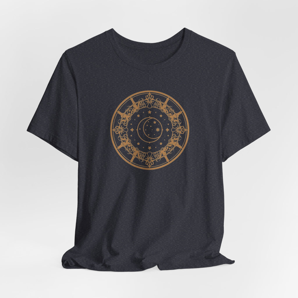 Celestial Moon & Stars Circle T-Shirt