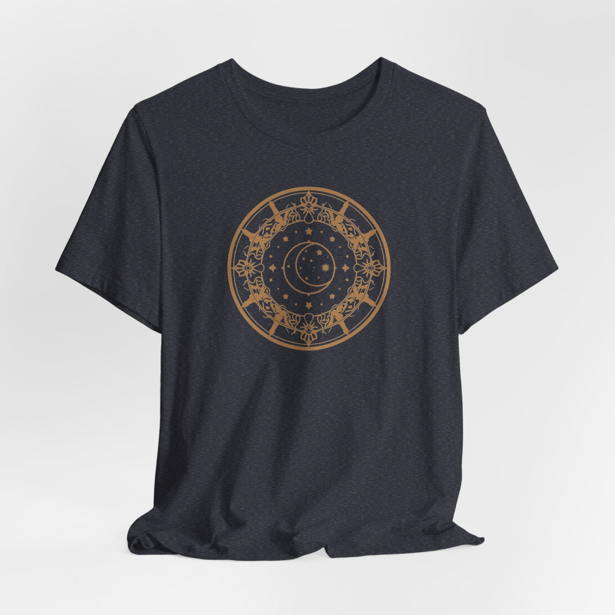 Celestial Moon & Stars Circle T-Shirt