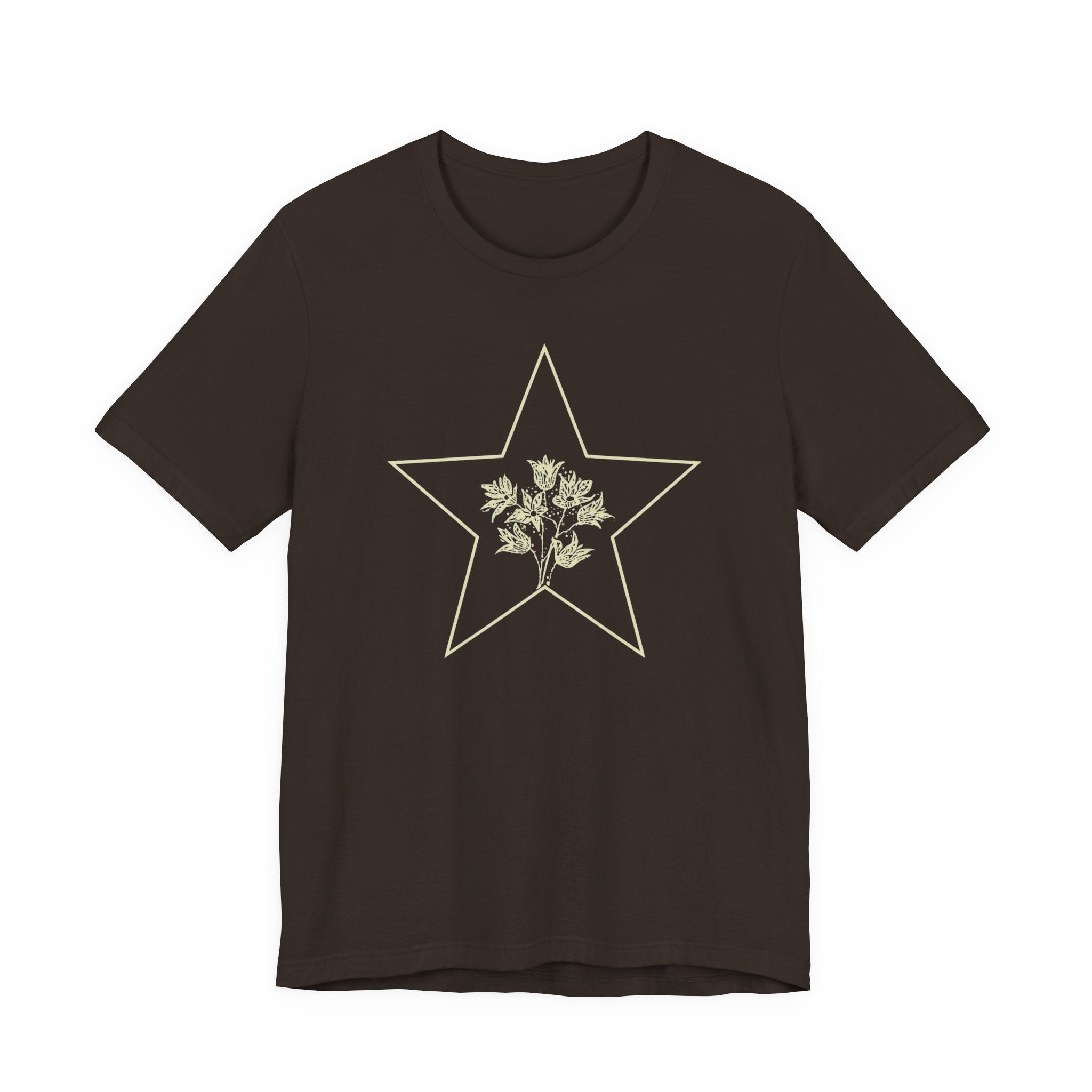 Minimalist Floral Star Graphic T-Shirt