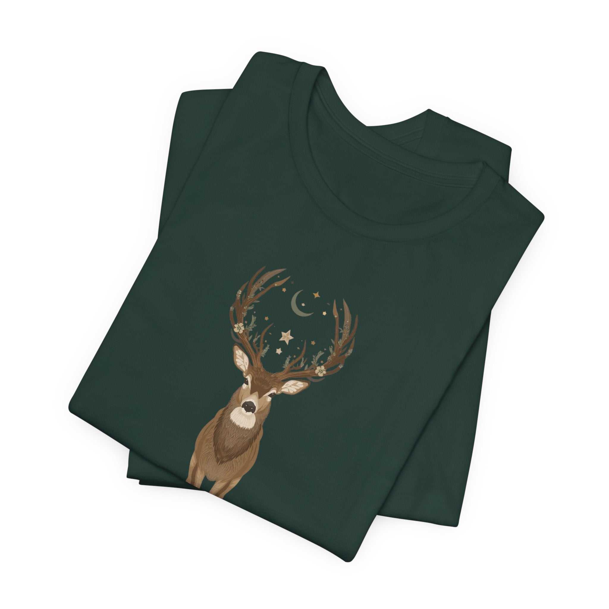 Celestial Stag Woodland Graphic T-Shirt