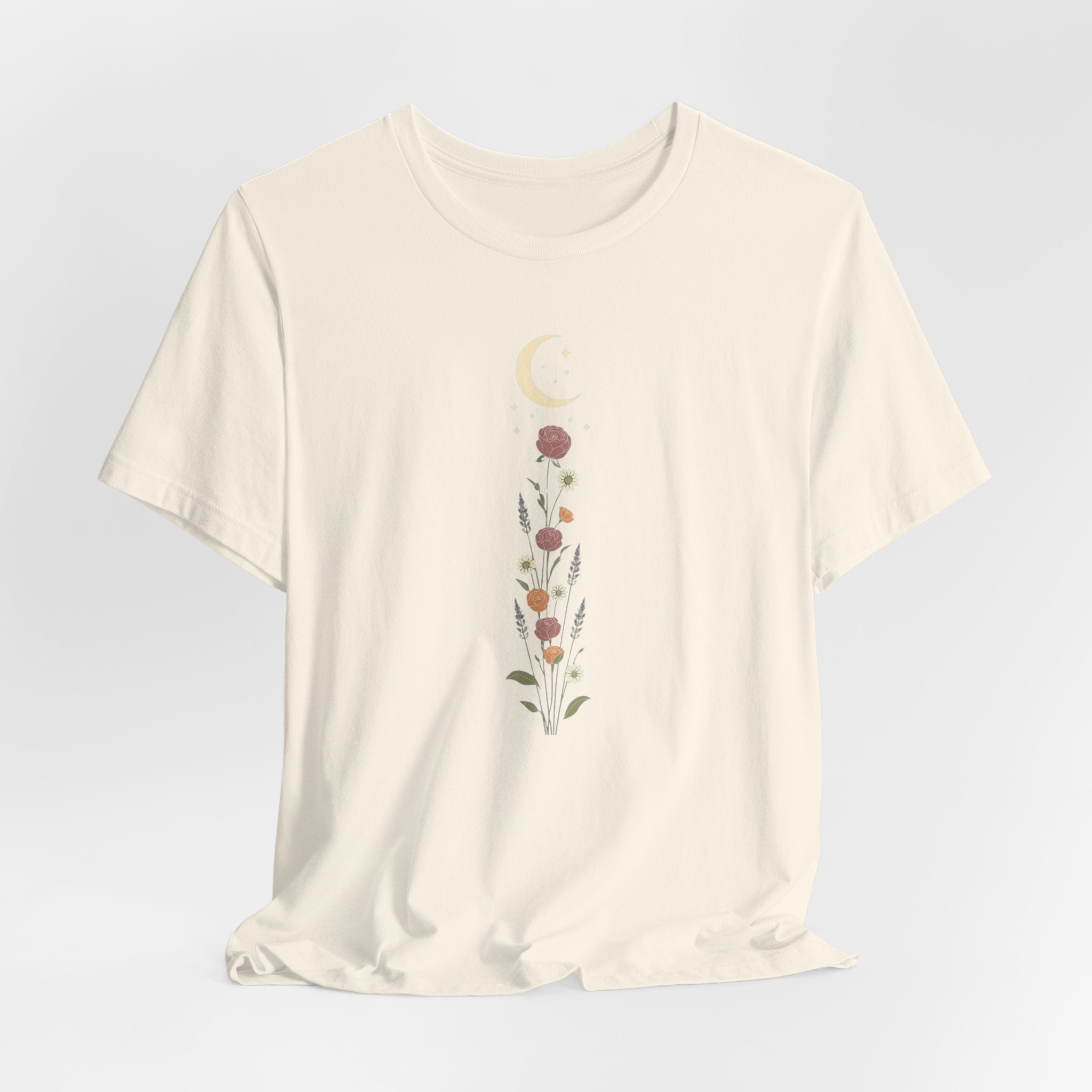 Wildflowers and Crescent Moon T-Shirt