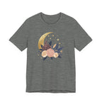Golden Moon & Roses Celestial Graphic T-Shirt