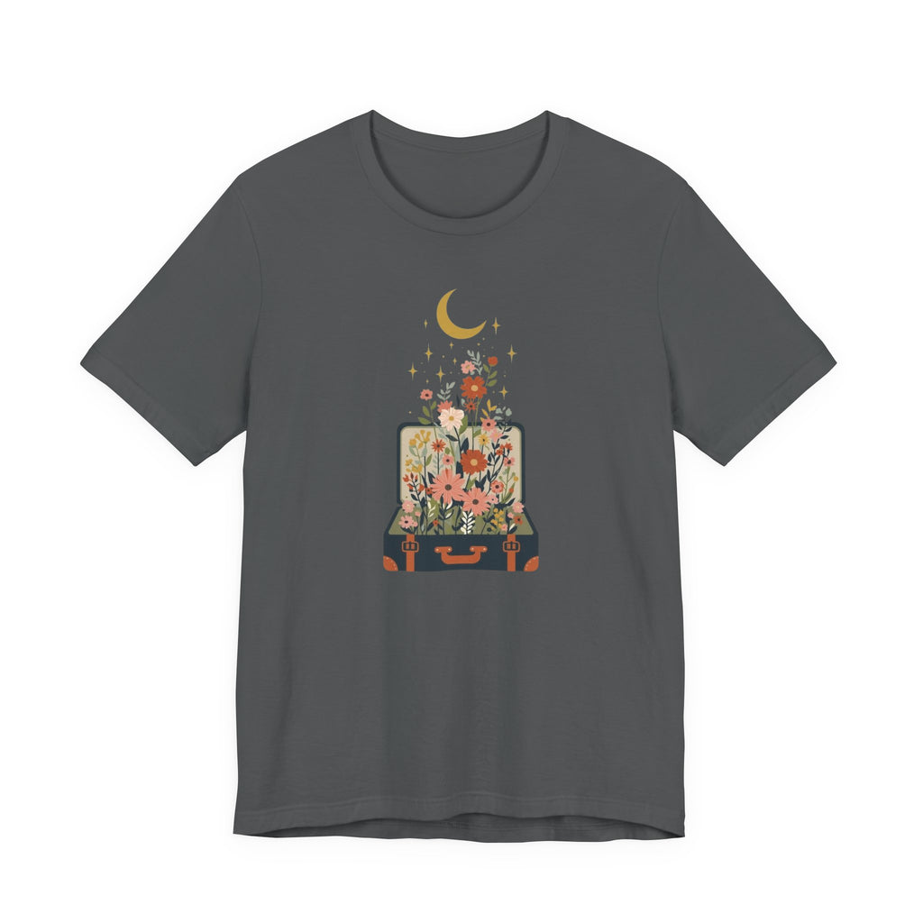 Blooming Suitcase Celestial Graphic T-Shirt