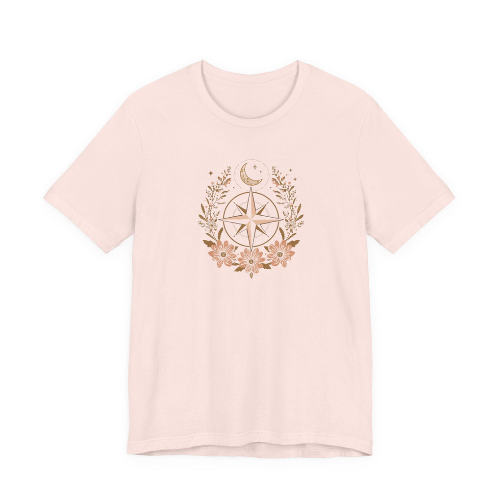 Celestial Compass Floral Graphic T-Shirt