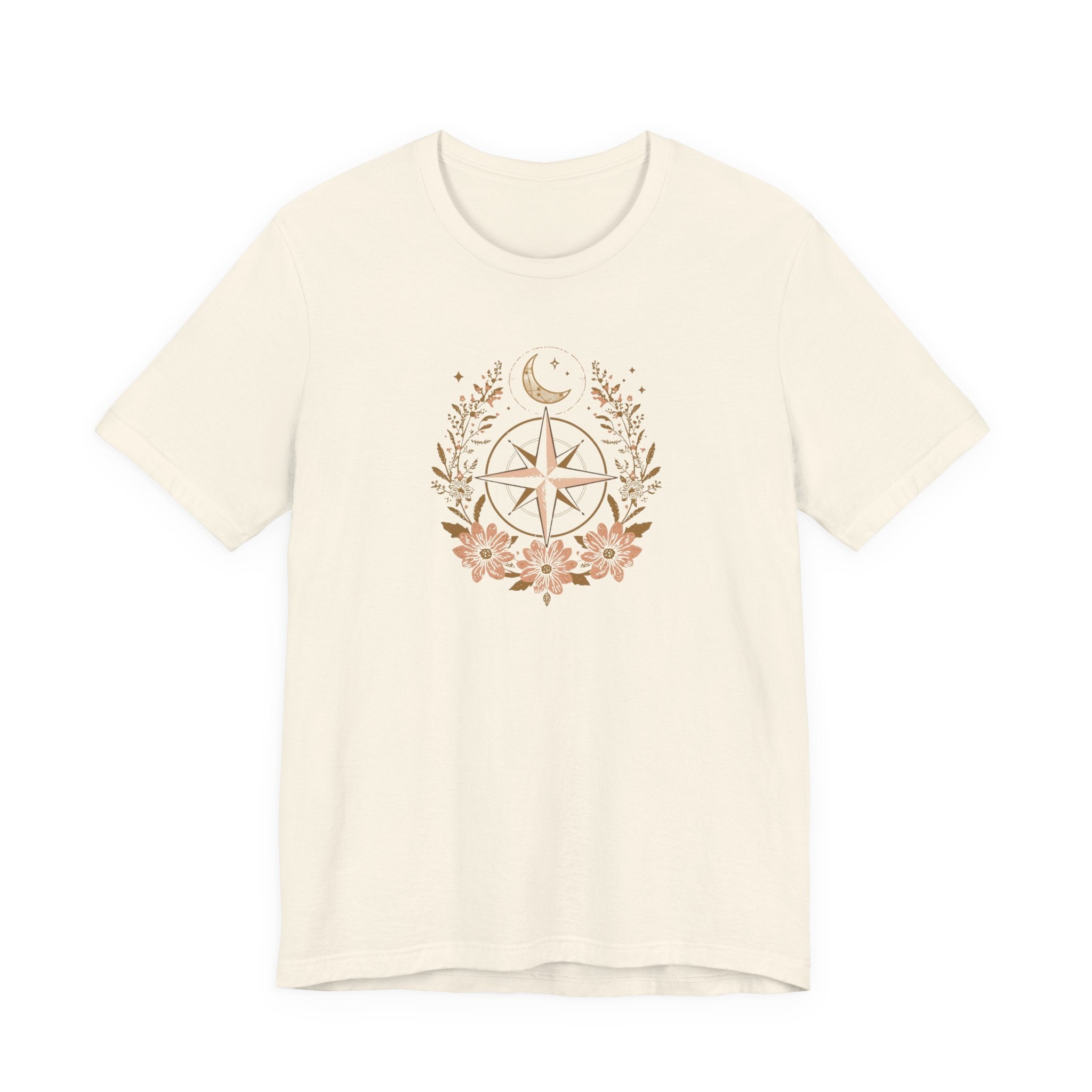 Celestial Compass Floral Graphic T-Shirt