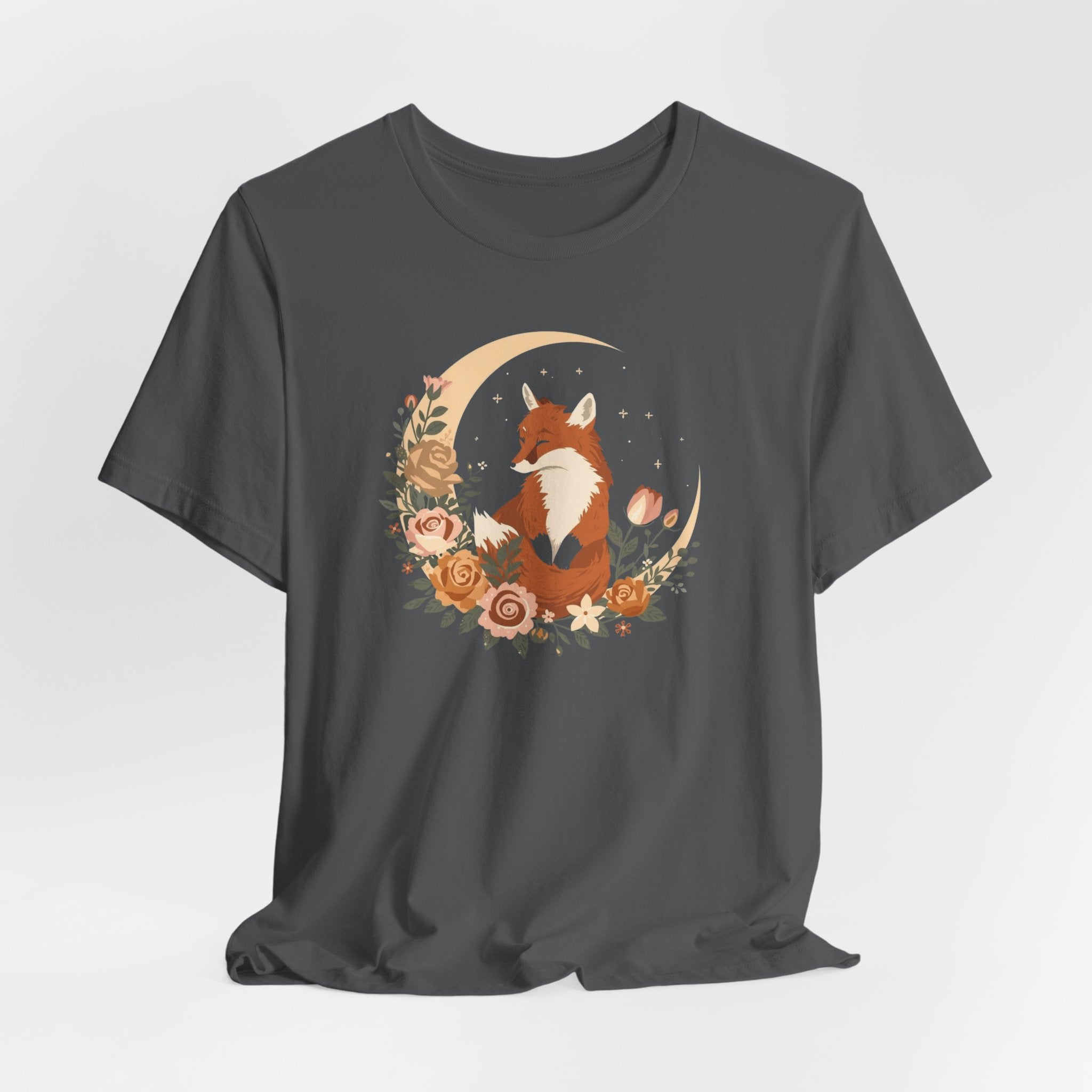 Crescent Moon and Wildflower Fox T-Shirt