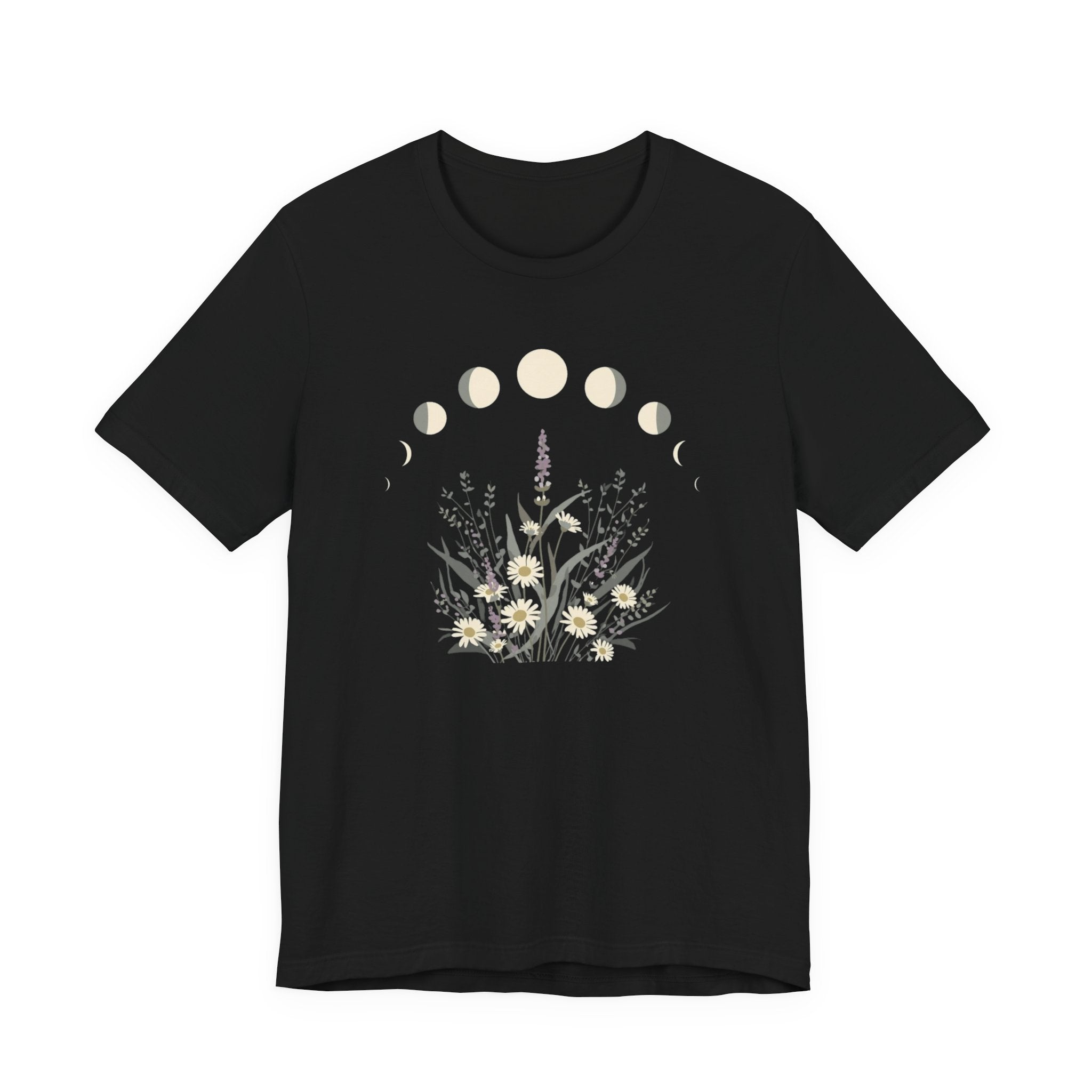 Lavender and Daisy Moon Phases T-Shirt