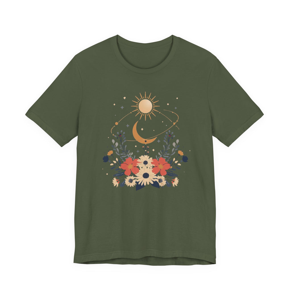 Celestial Orbit Floral Graphic T-Shirt