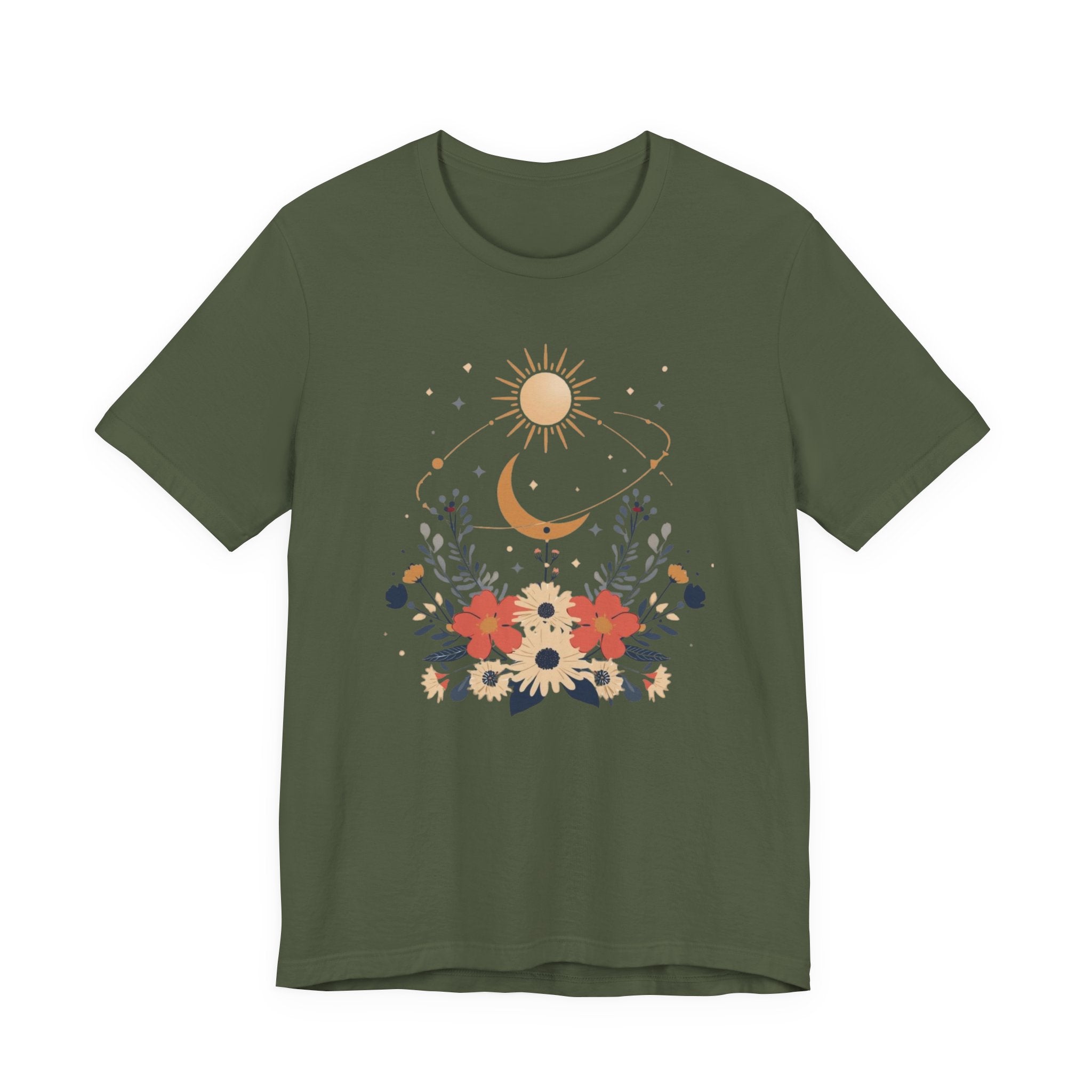 Celestial Orbit Floral Graphic T-Shirt