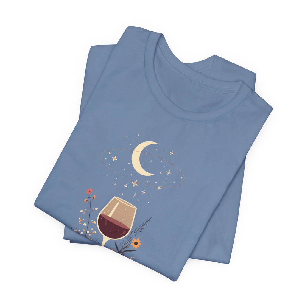 Celestial Wine & Wildflowers Graphic T-Shirt