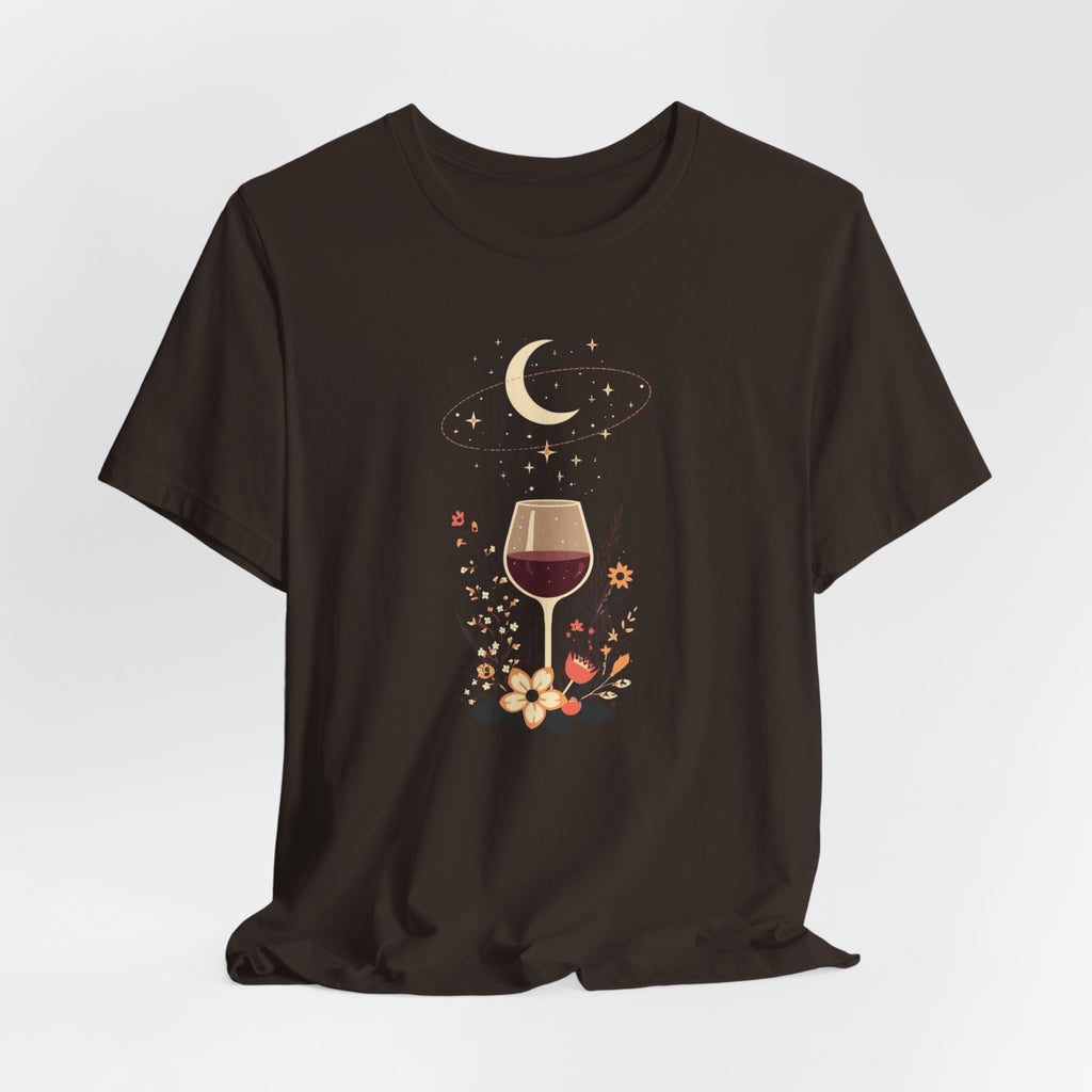 Celestial Wine & Wildflowers Graphic T-Shirt