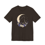 Moonlit Wolf Wildflower Graphic T-Shirt
