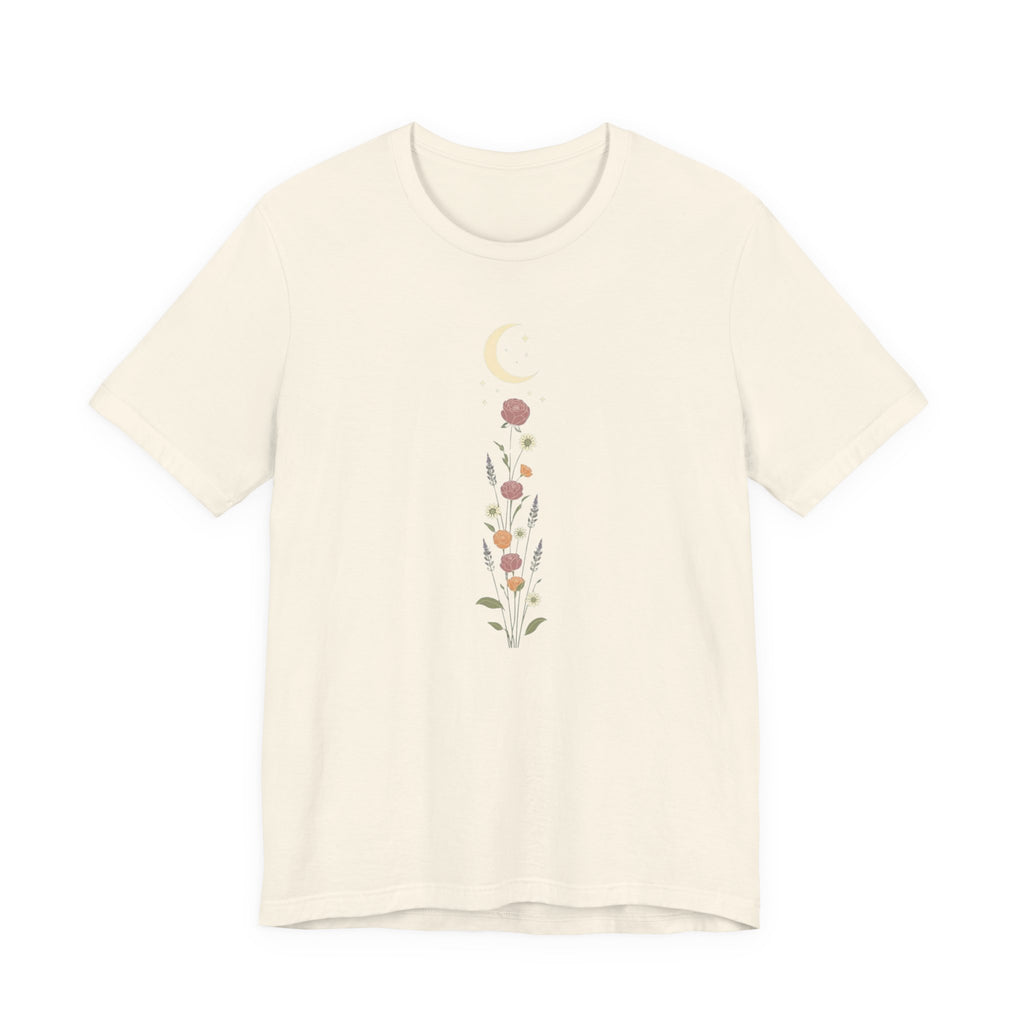 Wildflowers and Crescent Moon T-Shirt