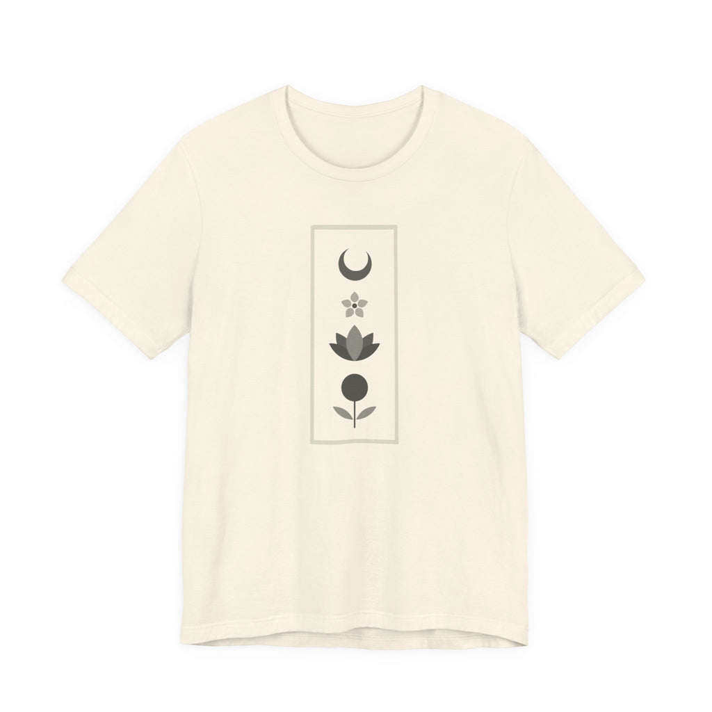 Scandinavian Moon and Flowers T-Shirt