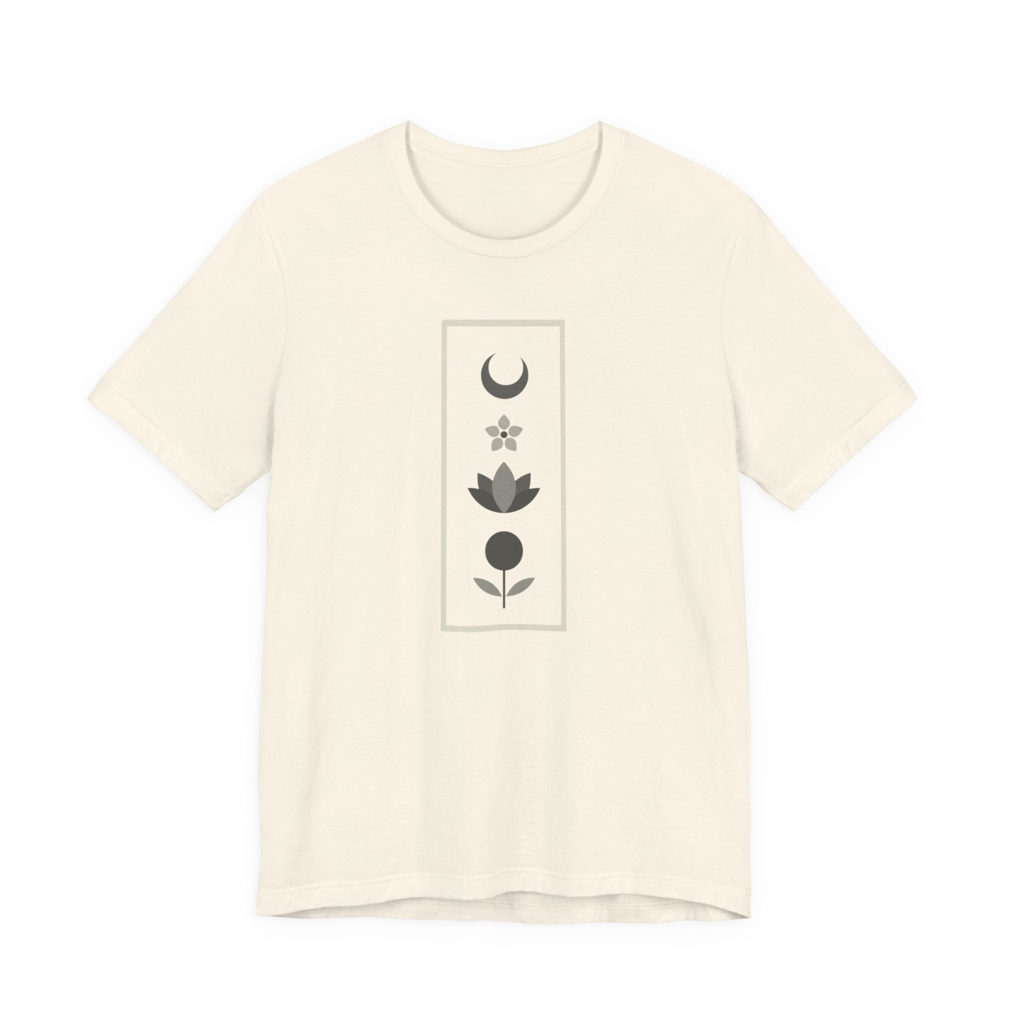 Scandinavian Moon and Flowers T-Shirt