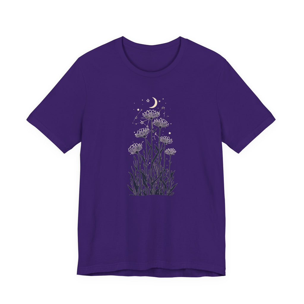 Moonlit Wildflower Night Graphic T-Shirt