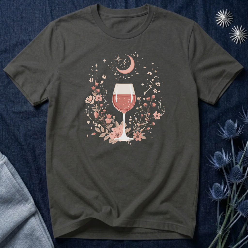 Celestial Rosé & Blush Florals Graphic T-Shirt