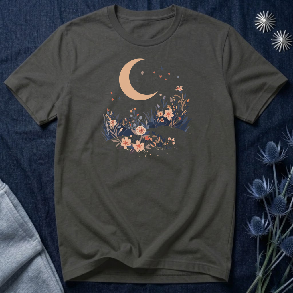 Moonlit Floral Sand Dunes T-Shirt