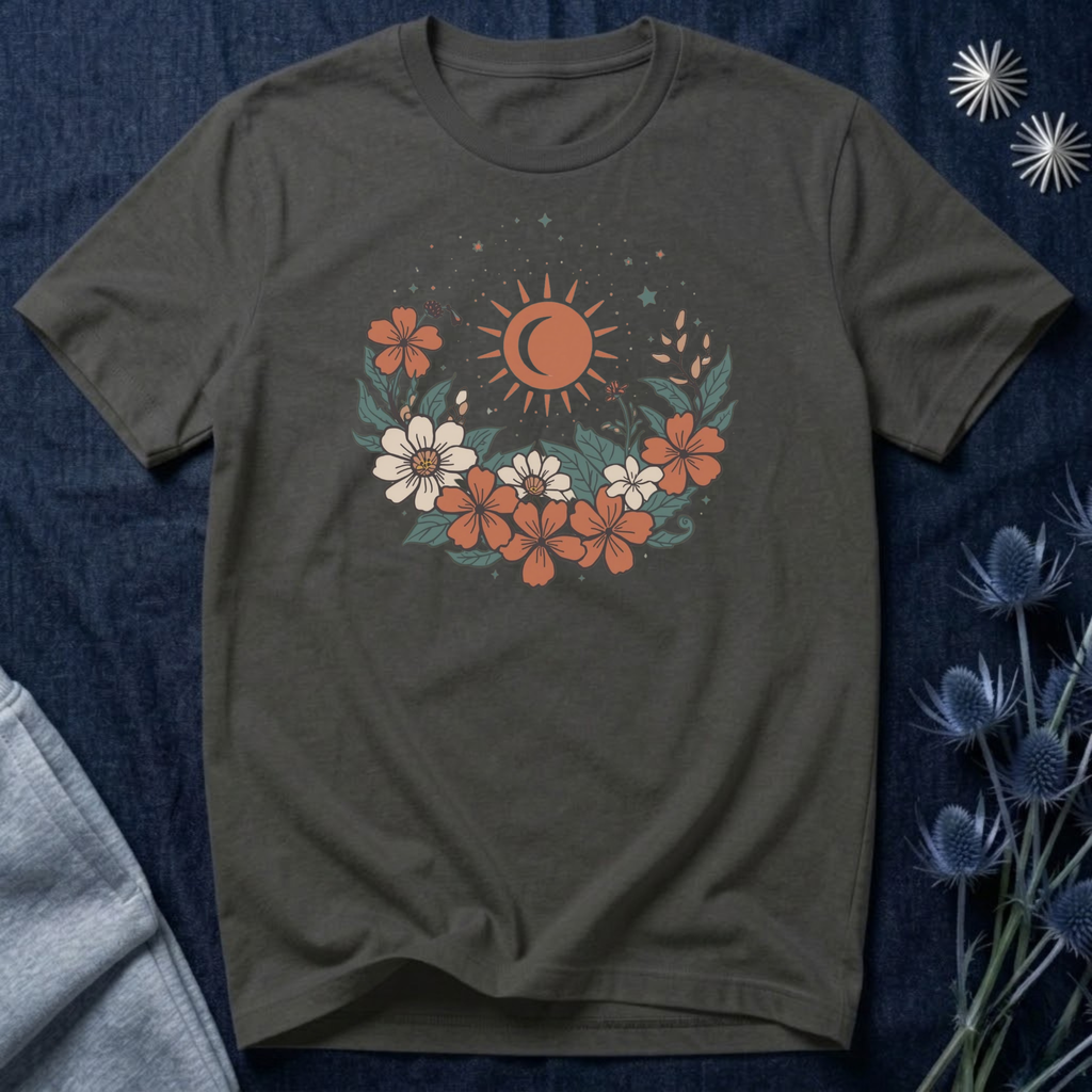 Tropical Sun & Moon Floral T-Shirt
