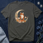 Crescent Moon and Wildflower Fox T-Shirt