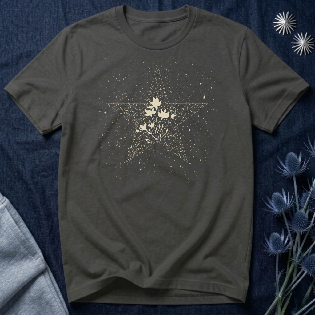 Celestial Floral Starburst Graphic T-Shirt