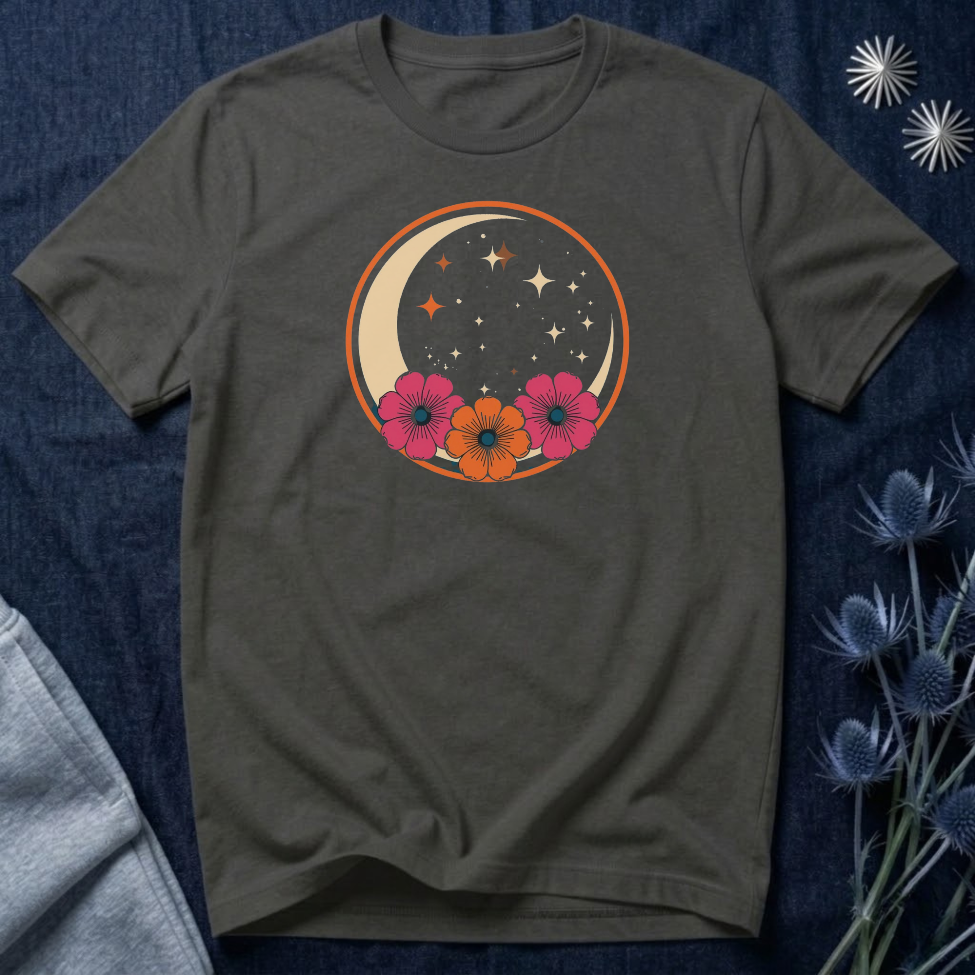 Tropical Crescent Moon T-Shirt
