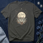 Full Moon & Flower Celestial Graphic T-Shirt