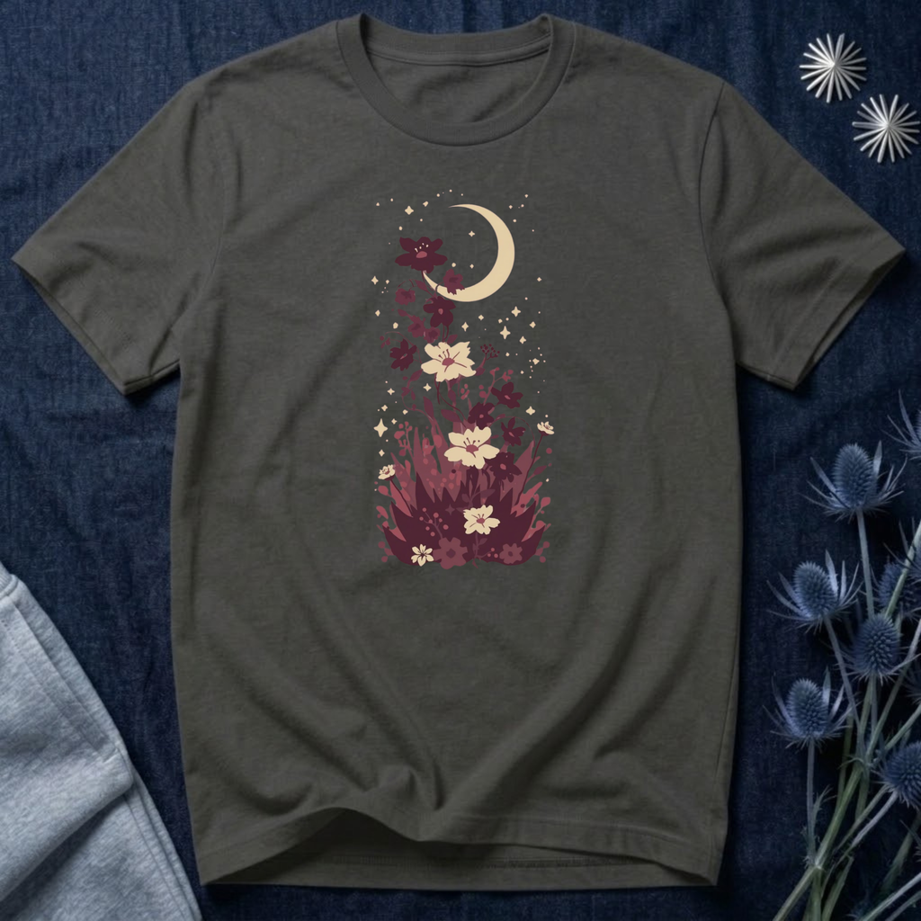 Boho Wildflower Moon Graphic T-Shirt