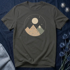 Moonlit Mountain and Flowers T-Shirt