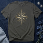 Ornate Celestial Compass Star Graphic T-Shirt