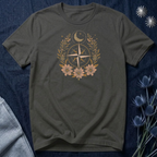Celestial Compass Floral Graphic T-Shirt