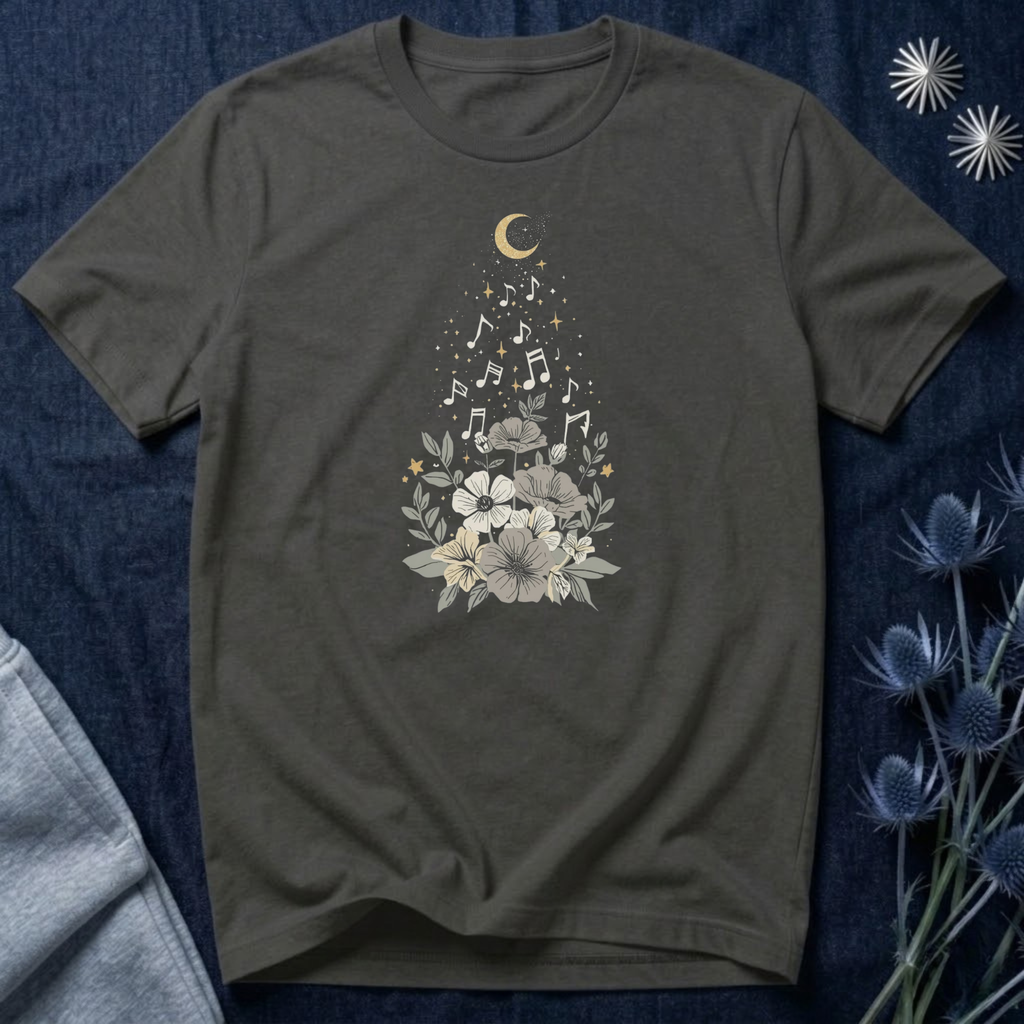 Moonlit Melody Floral T-Shirt