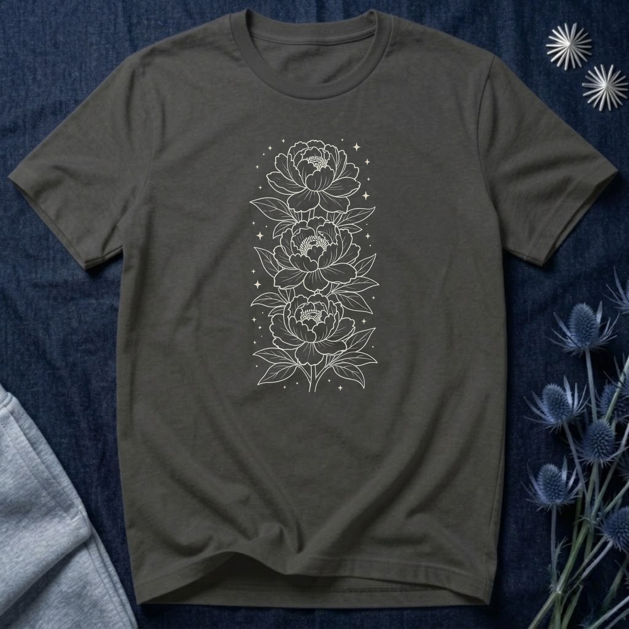 Celestial Peony Column T-Shirt