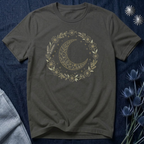 Boho Crescent Floral Wreath T-Shirt