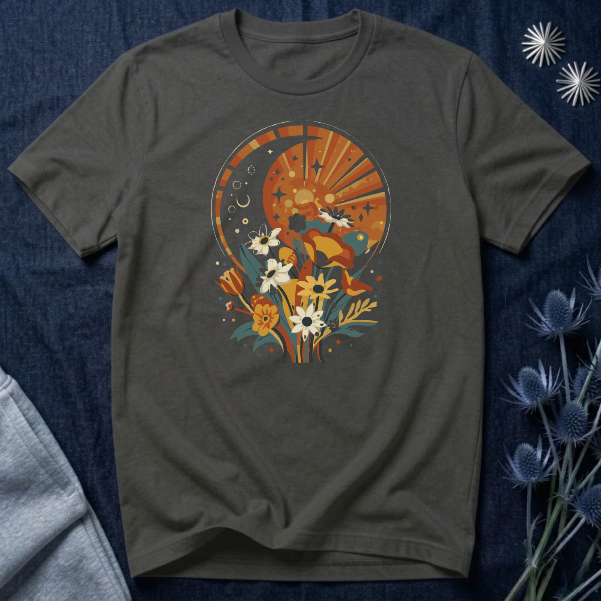 Cosmic Garden Sunset Women’s Graphic T-Shirt