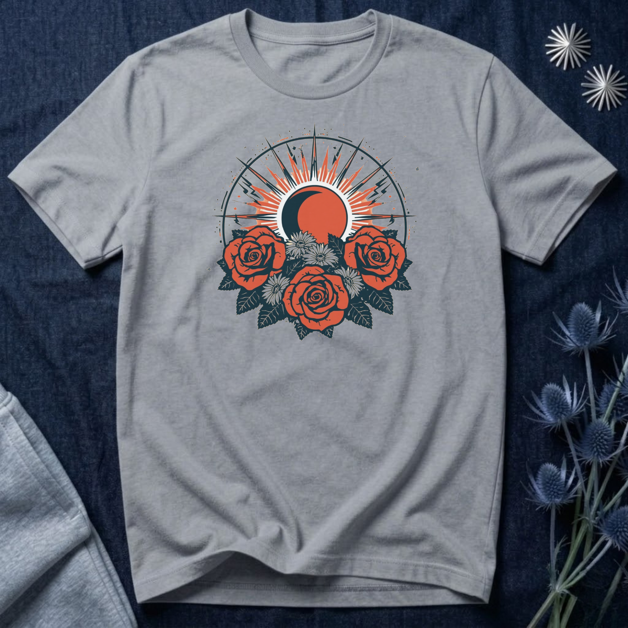 Eclipse Rose Celestial Graphic T-Shirt