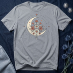 Crescent Moon and Flowers T-Shirt