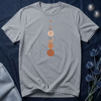 Warm Scandinavian Crescent Moon and Flowers T-Shirt
