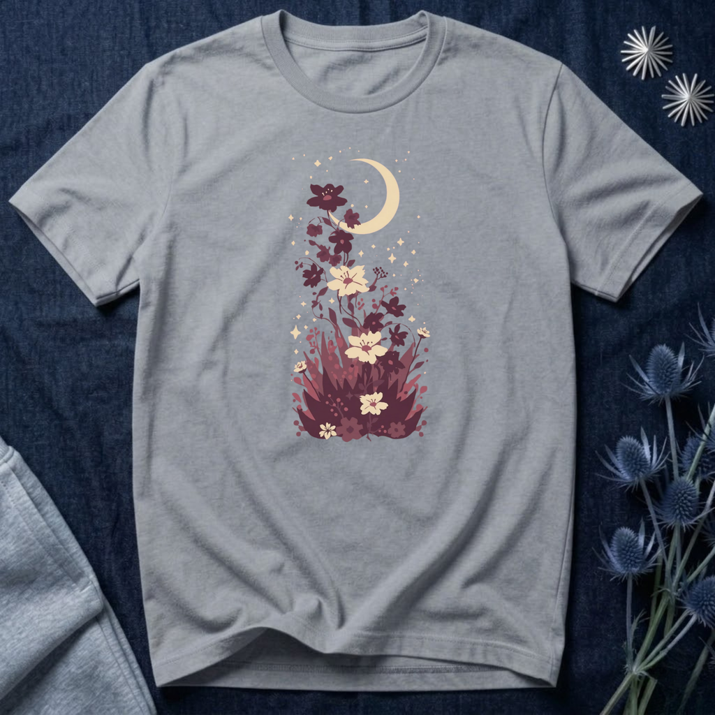 Boho Wildflower Moon Graphic T-Shirt