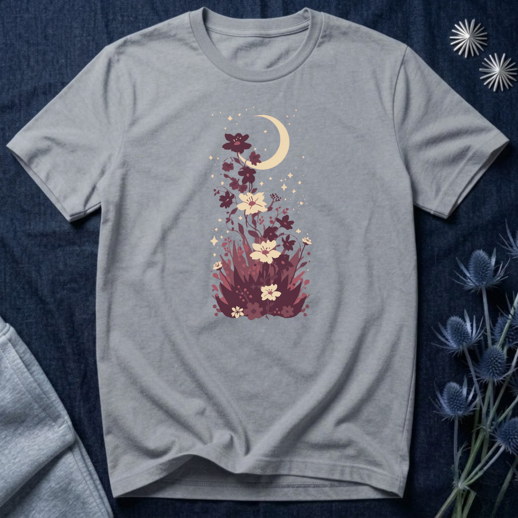 Boho Wildflower Moon Graphic T-Shirt