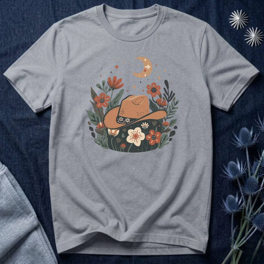 Celestial Cowgirl Floral T-Shirt