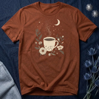 Moonlit Coffee & Wildflower Graphic T-Shirt