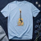 Celestial Floral Guitar Graphic T-Shirt