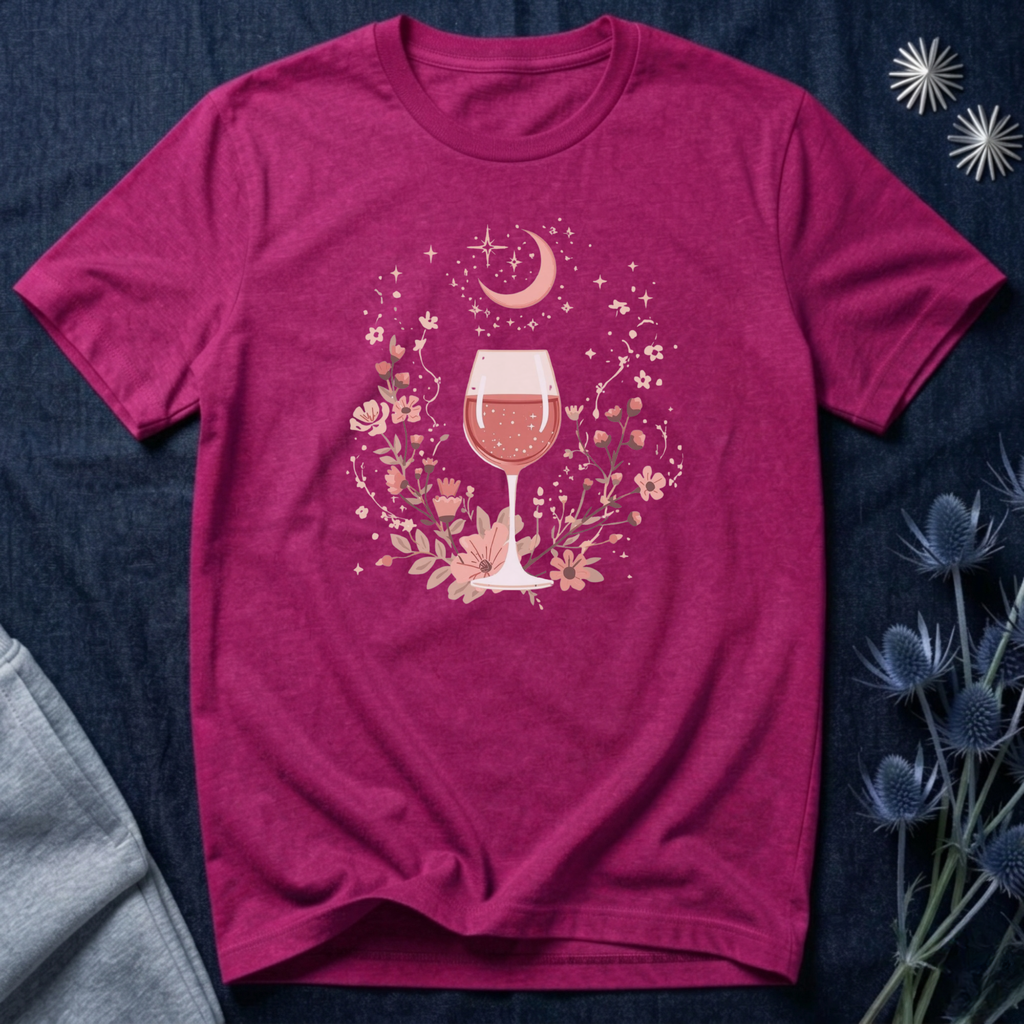 Celestial Rosé & Blush Florals Graphic T-Shirt