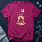Celestial Champagne & Blush Florals Graphic T-Shirt