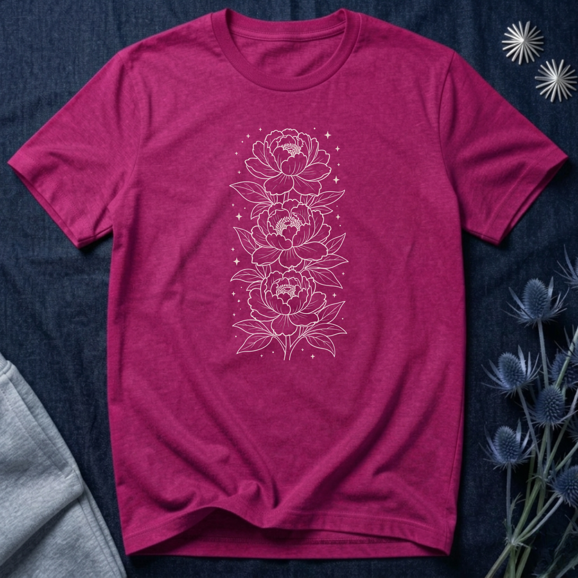 Celestial Peony Column T-Shirt