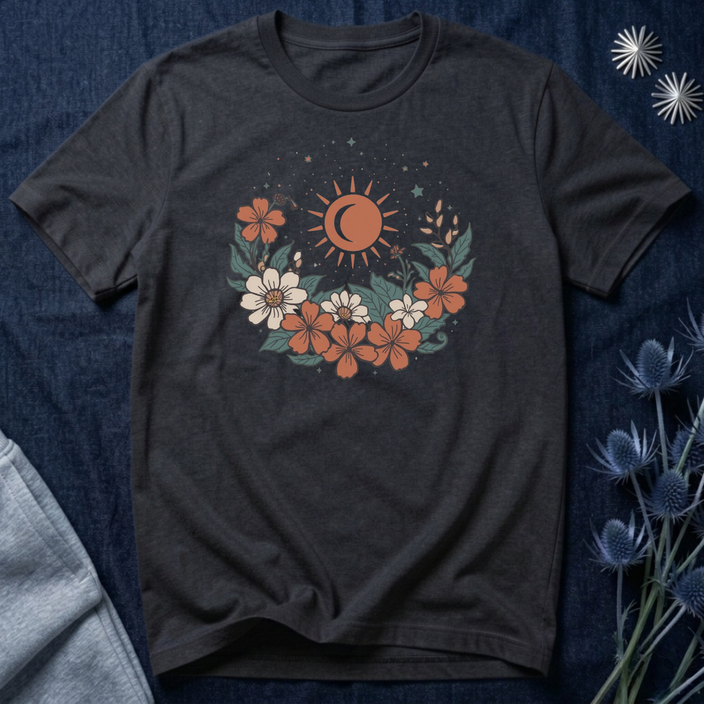 Tropical Sun & Moon Floral T-Shirt