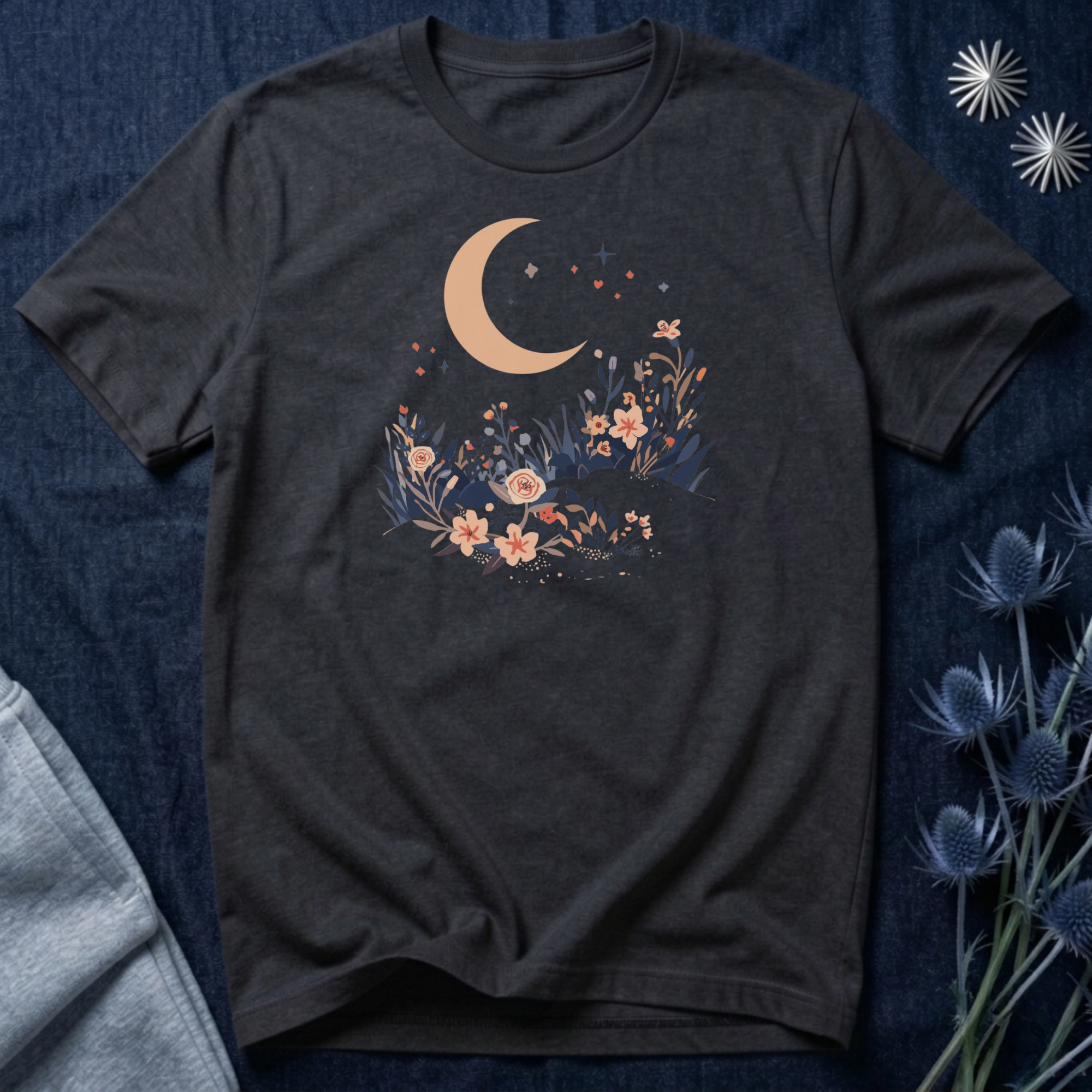Moonlit Floral Sand Dunes T-Shirt