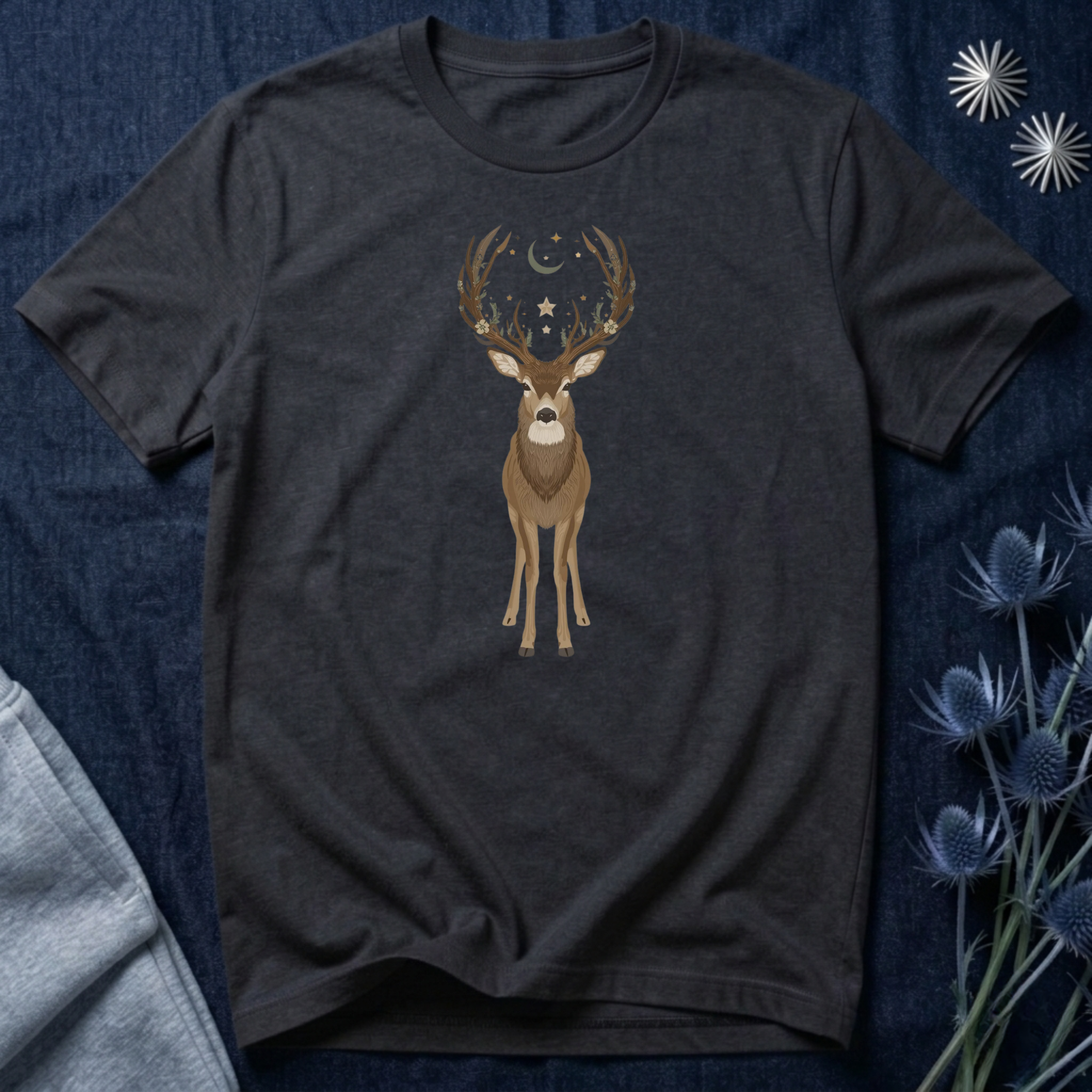 Celestial Stag Woodland Graphic T-Shirt